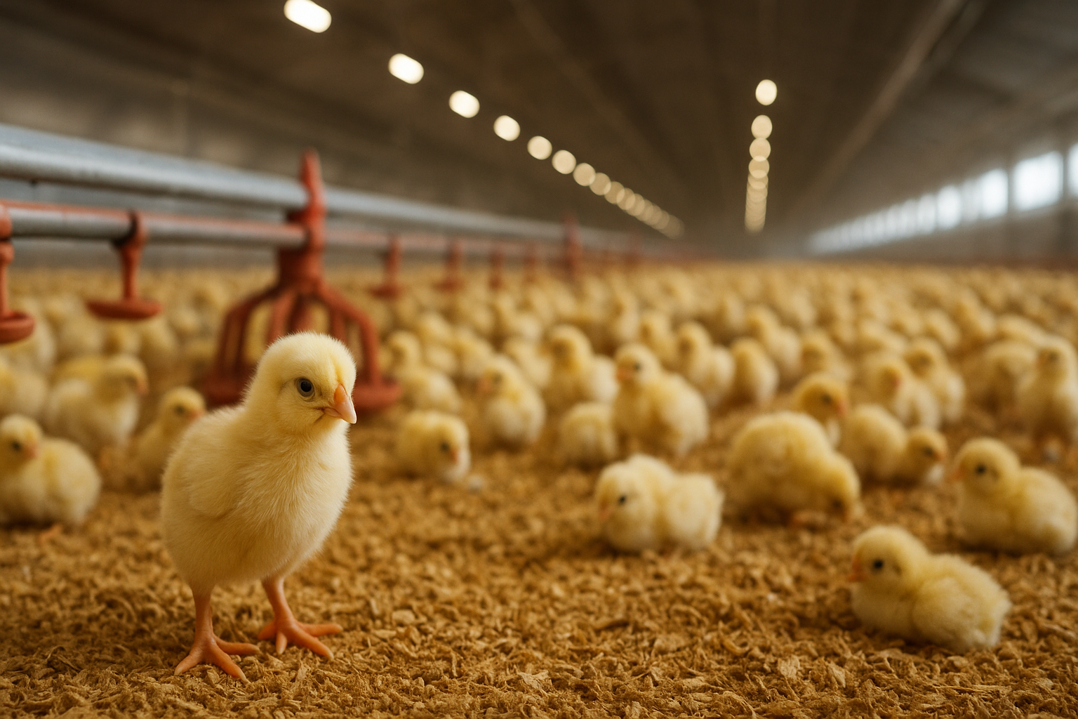 Automated commercial poultry hatchery setter room with precision incubator cabinets and digital climate control monitoring