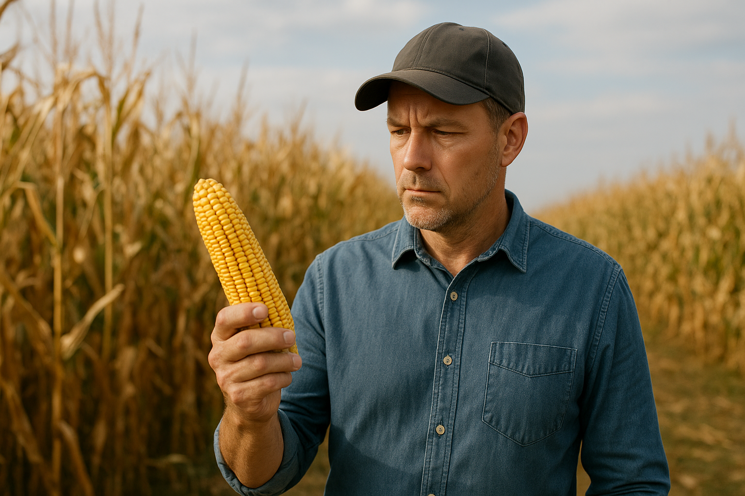 Corn field ready for harvest